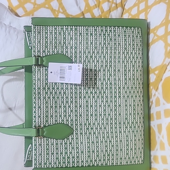 KATE SPADE LARGE STRAW TWEED TOTE-NEW - Picture 5 of 6